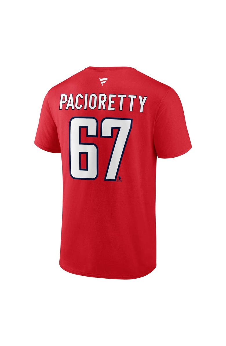 FANATICS Men's Fanatics Branded Max Pacioretty Red Washington Capitals Authentic Stack Name & Number T-Shirt, Alternate, color, Red