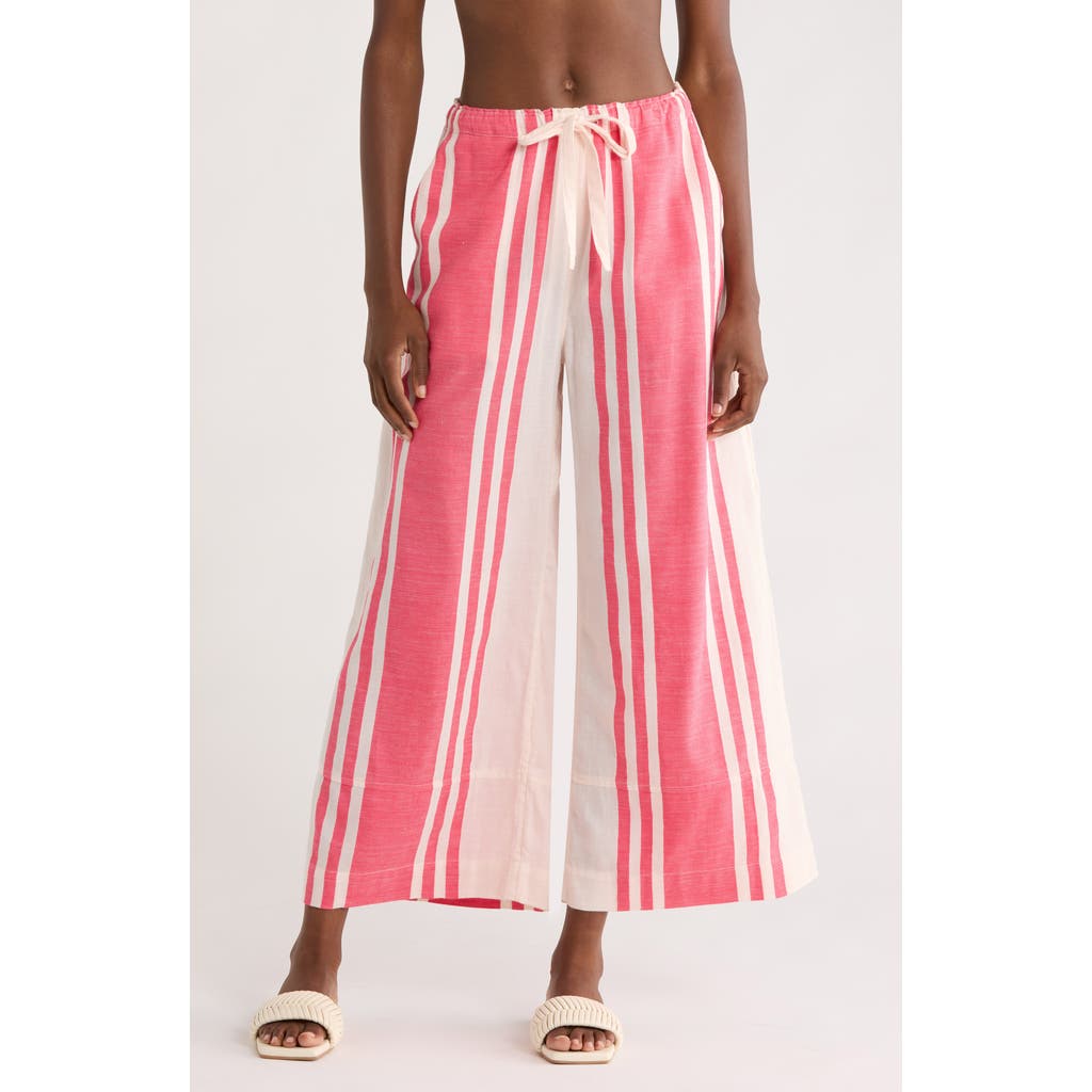 lemlem Desta Cotton Wide-Leg Cover-Up Pants in Ayelu Fragaria  product