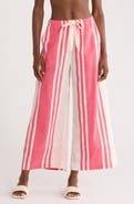 lemlem Desta Cotton Wide-Leg Cover-Up Pants