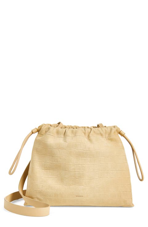 Sarai Croc Embossed Leather Crossbody Bag