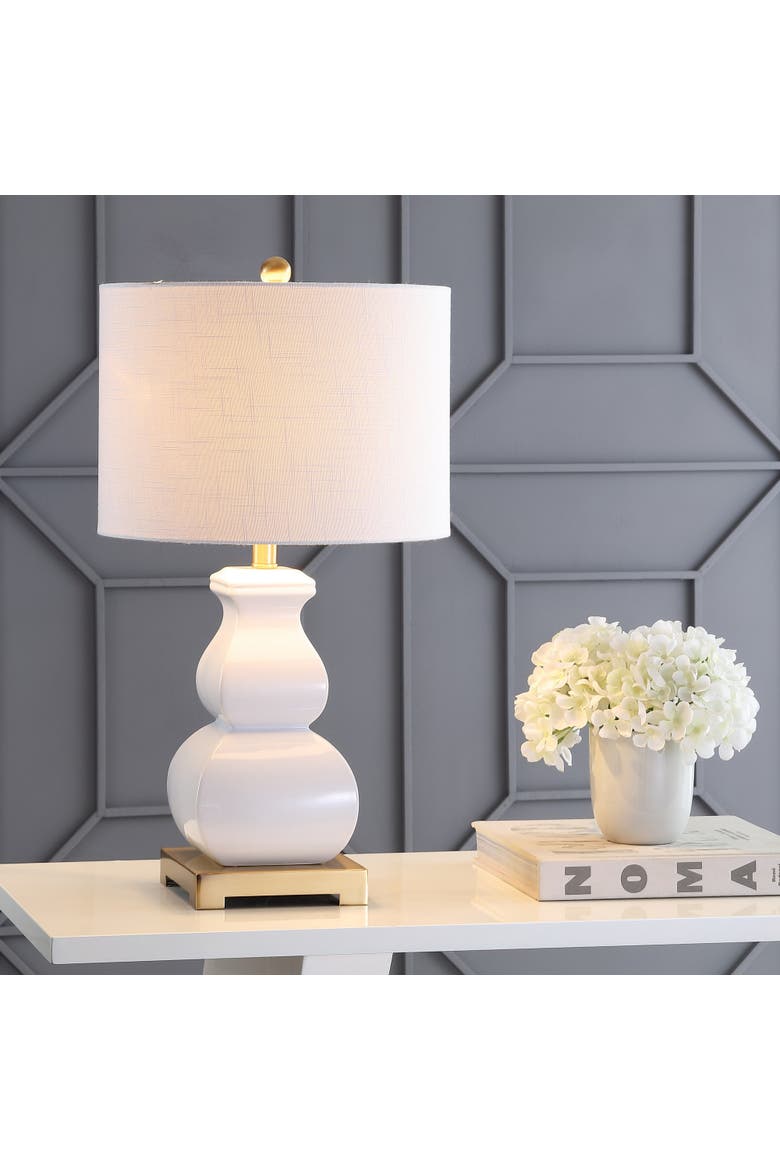 Vienna Ceramic LED Table Lamp, Alternate, color, White
