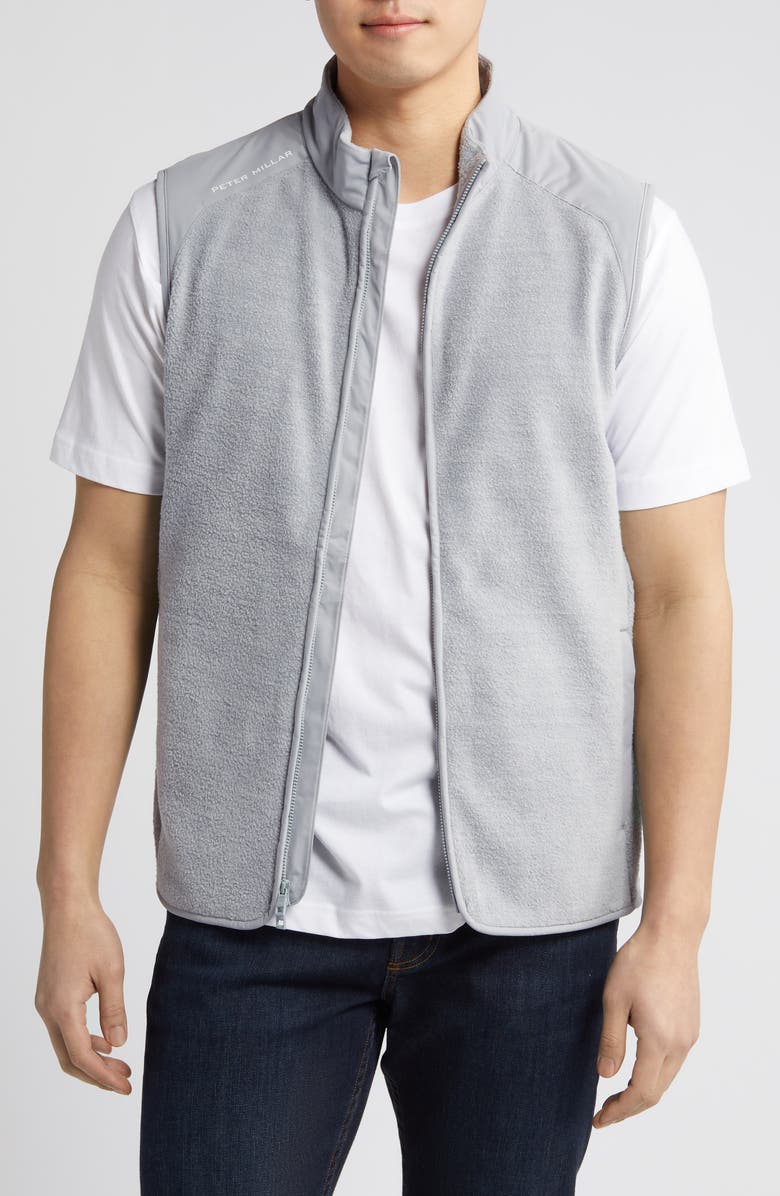 Peter Millar Fade Zip-Up Fleece Vest, Alternate, color,