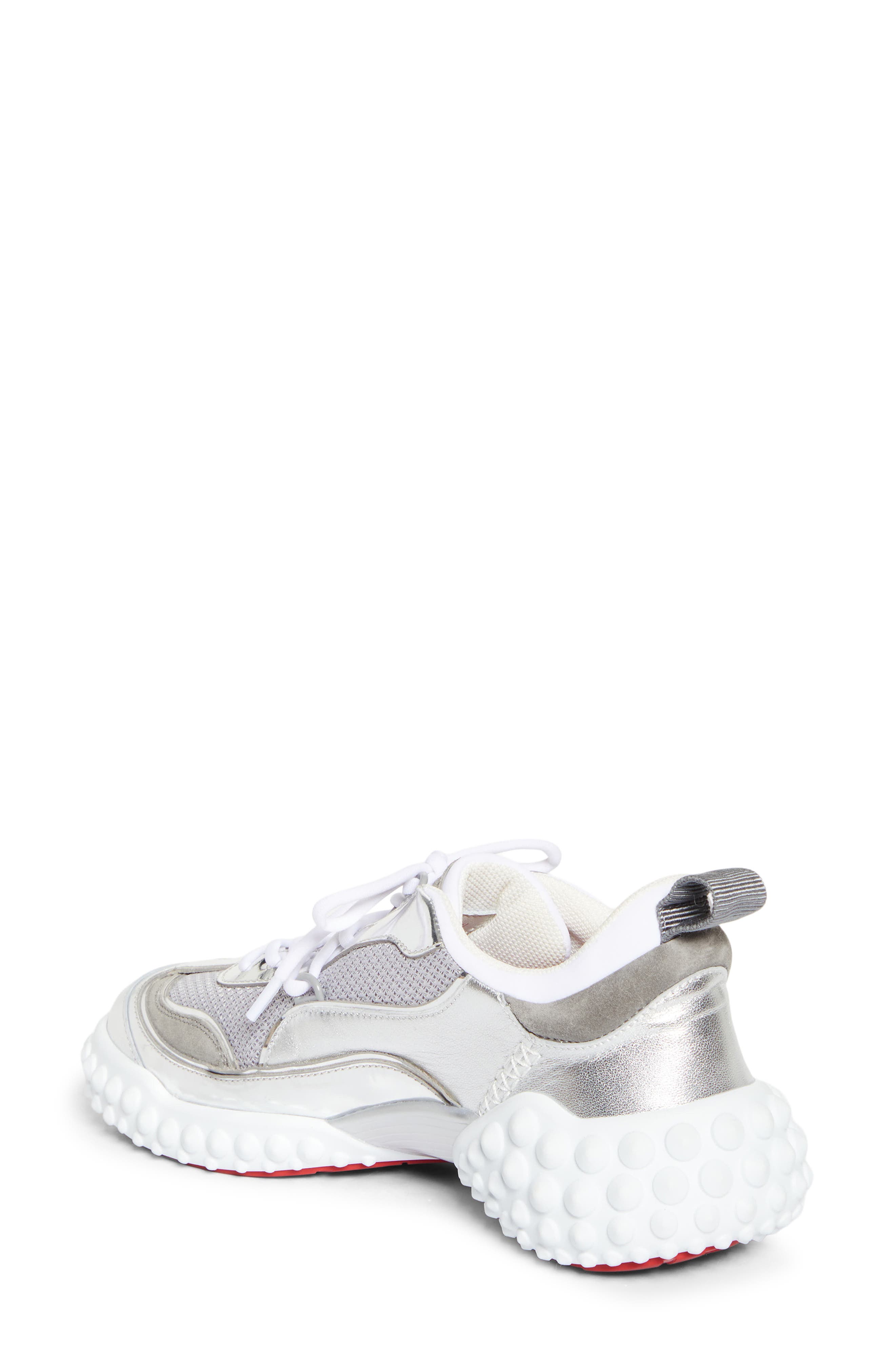Christian Louboutin Mara Sneaker, Alternate, color, Silver