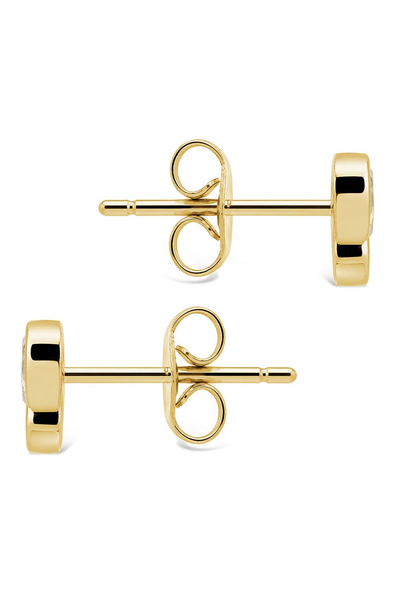 Mixed Cut Cubic Zirconia Stud Earrings, Alternate, color, GOLD