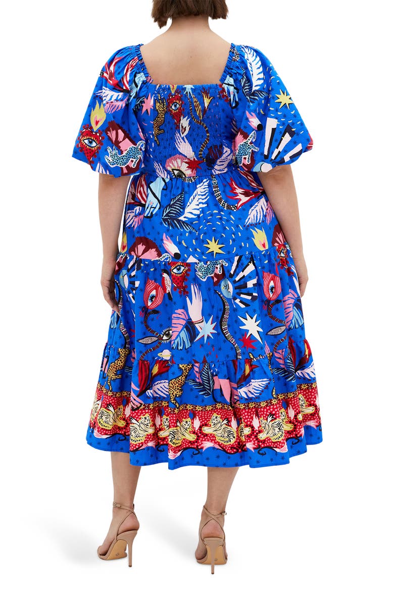 Capria Print Cotton Midi Dress, Alternate, color, CALISTA