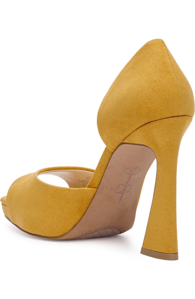Jessica Simpson Chirla Half d'Orsay Peep Toe Pump, Alternate, color, Satin Brass
