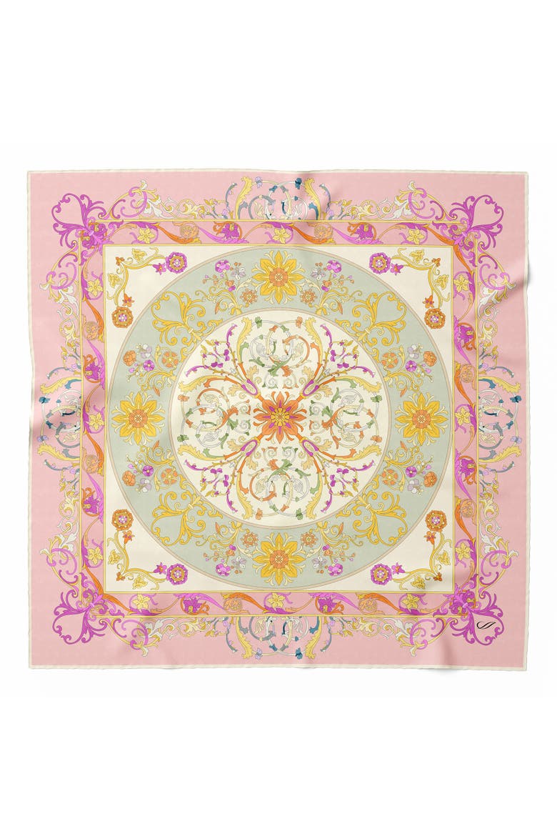 Paulina - Silk Foulard for Women, Main, color, Pink
