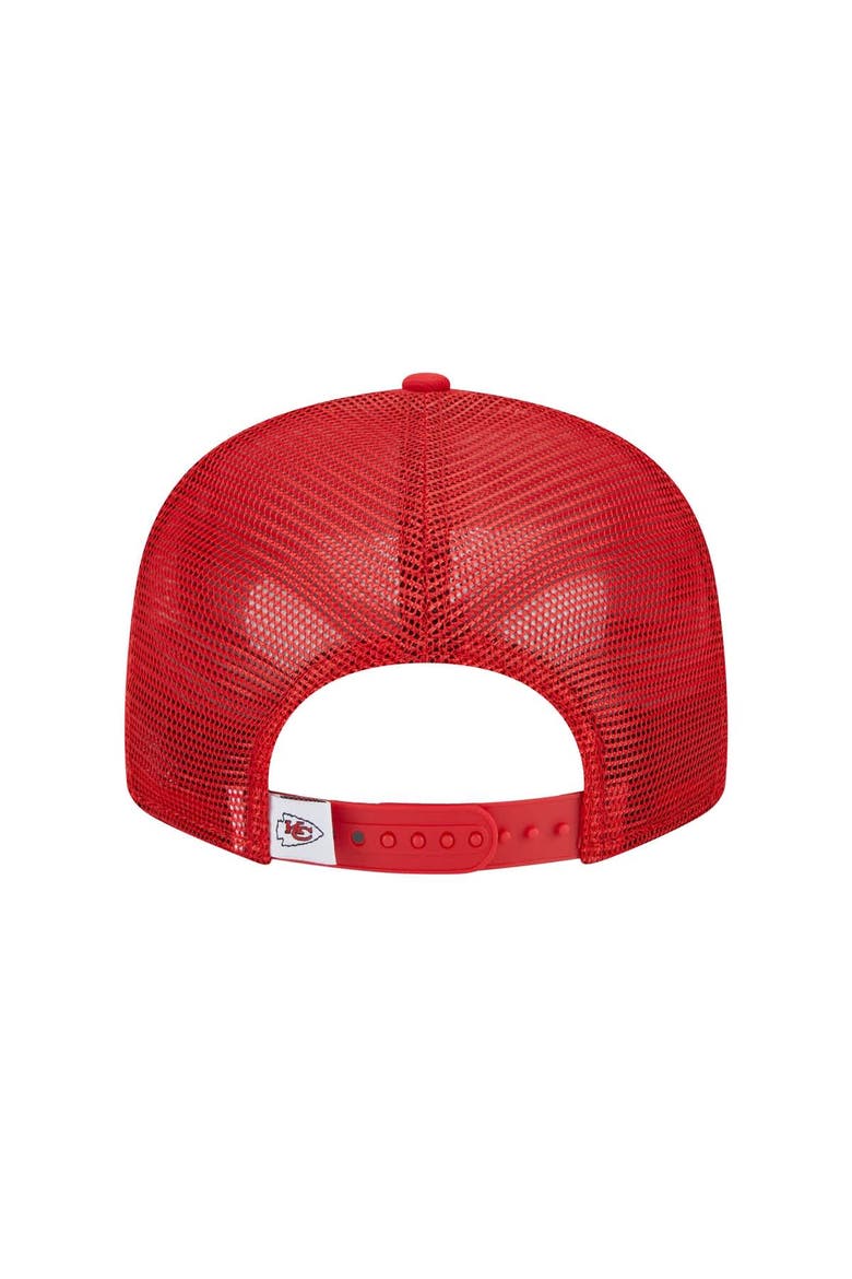 Men's New Era Red Kansas City Chiefs  Main Trucker 9FIFTY Snapback Hat, Alternate, color, Red