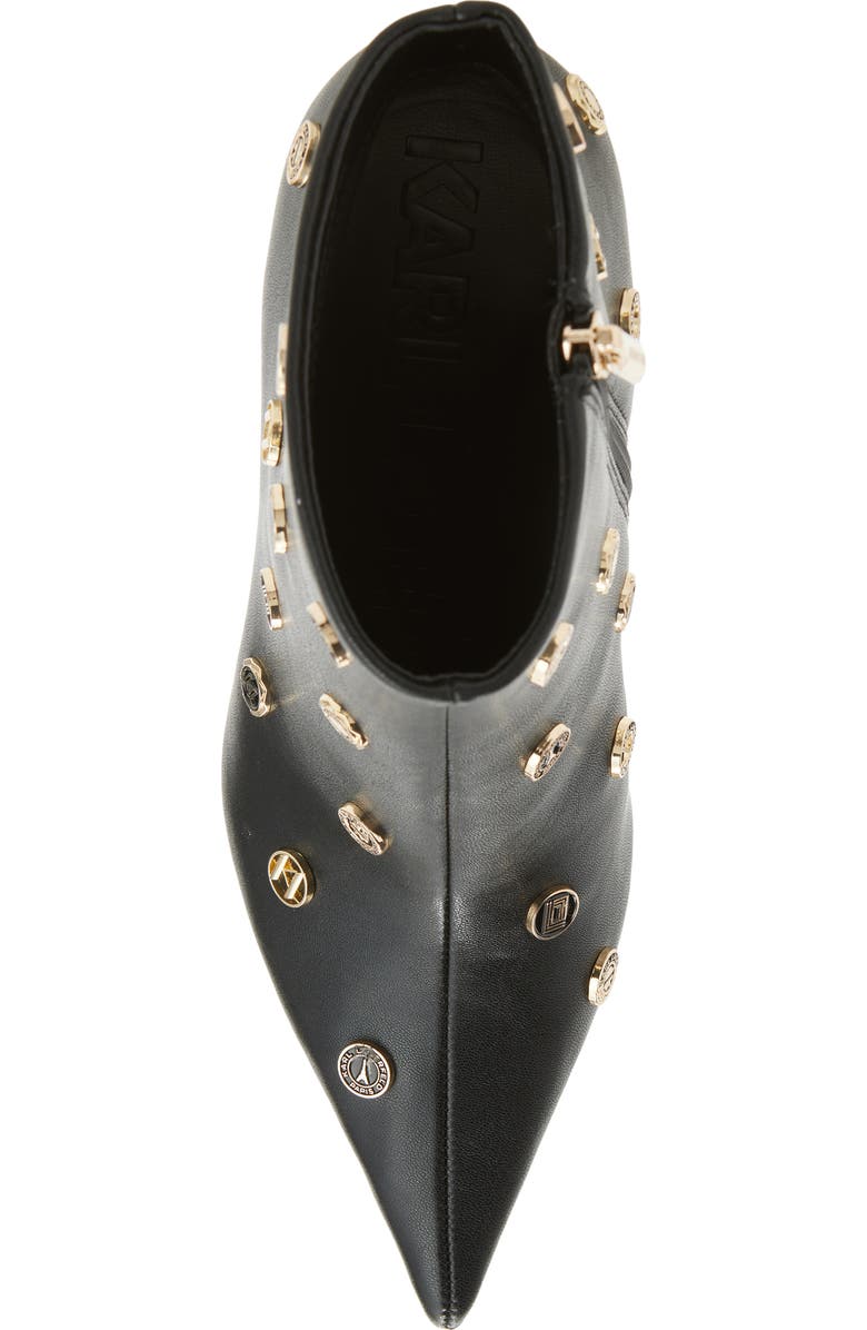 KARL LAGERFELD PARIS Sadella Stiletto Bootie, Alternate, color, Black