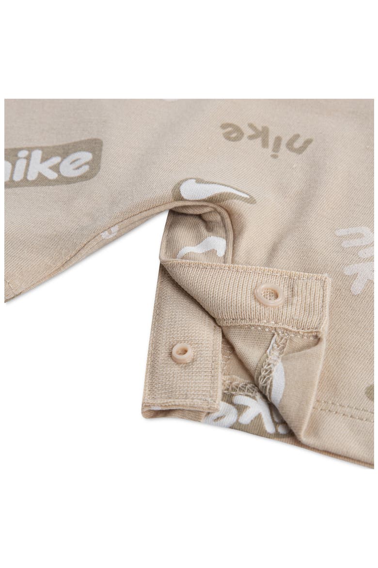 Swoosh Romper, Alternate, color, SANDDRIFT