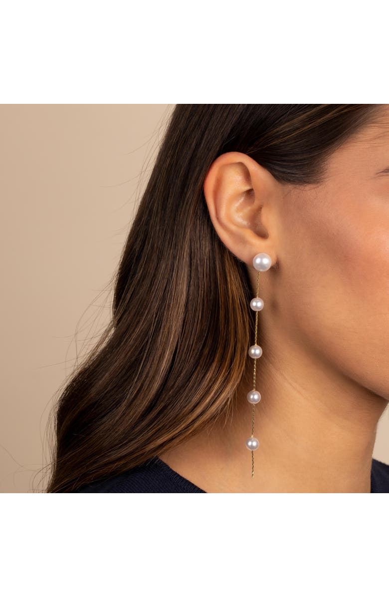 BY ADINA EDEN Multi Pearl Drop Stud Earring, Alternate, color,