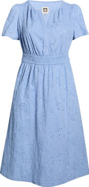 Anne Klein Embroidered Eyelet Lace Dress