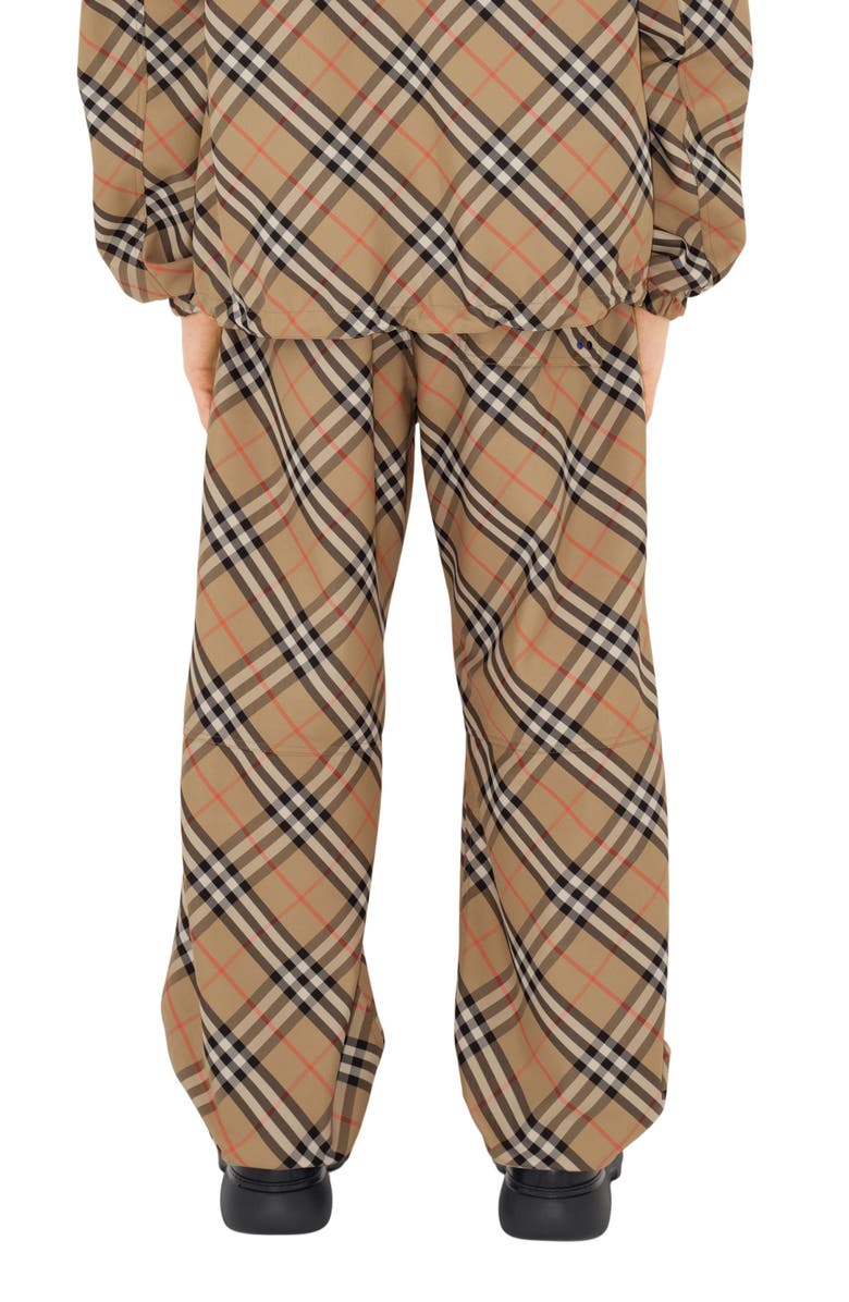 Burberry Check Twill Drawstring Pants, Alternate, color, 