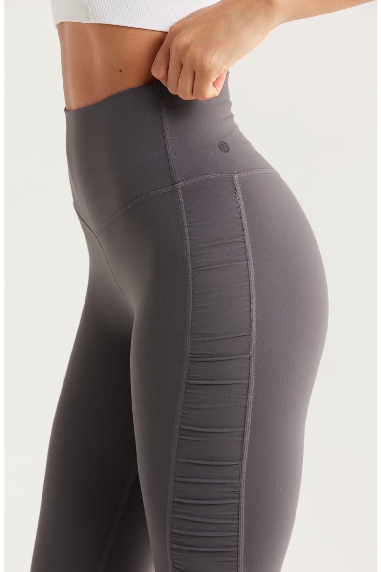 Studio Luxe Ruched Leggings, Alternate, color, GREY FORGED