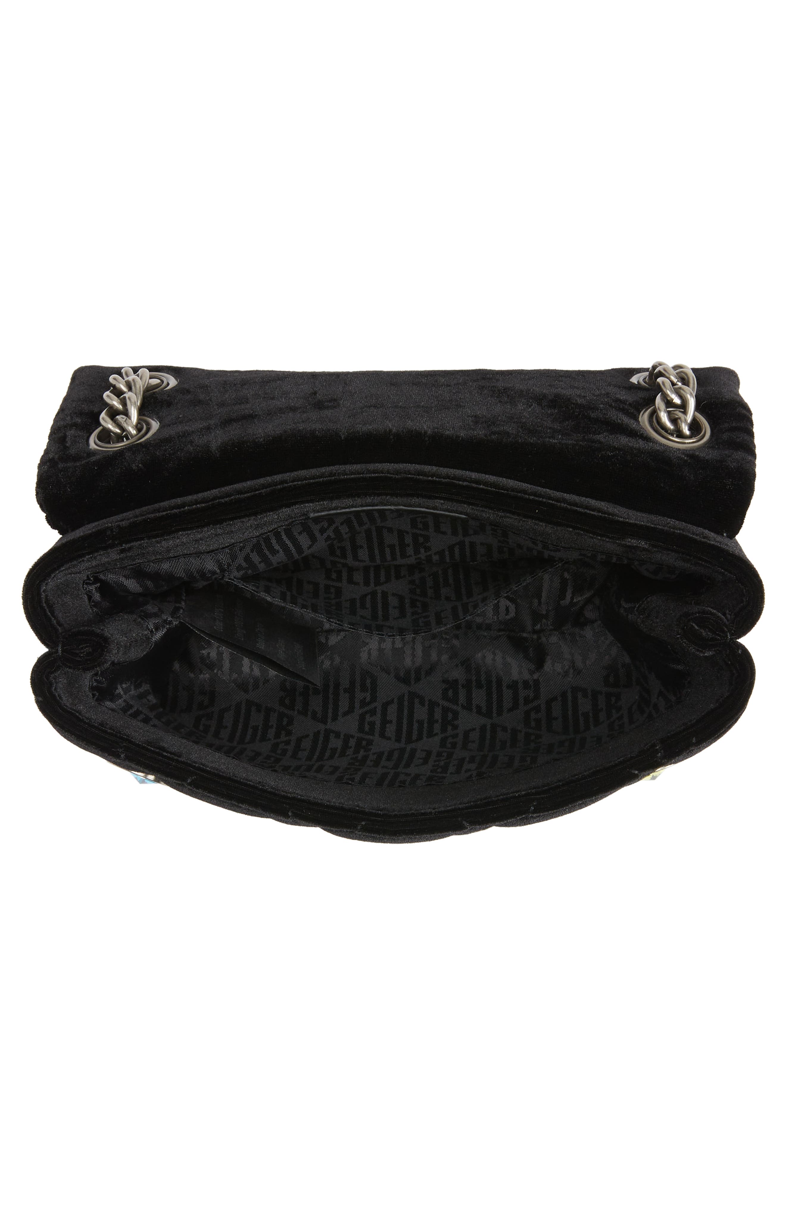 Kurt Geiger London Mini Kensington Velvet Crossbody Bag, Alternate, color, 