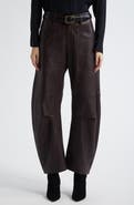 Nili Lotan Shon Barrel Leg Leather Pants