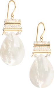Freya Rose Pearl and Mother of Pearl Pear Drops