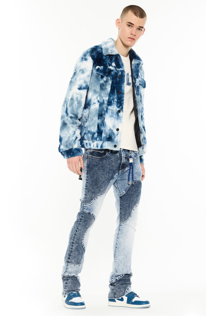 Cult of Individuality Type II Polar Fleece Jacket, Alternate, color, Navy Faux Fur