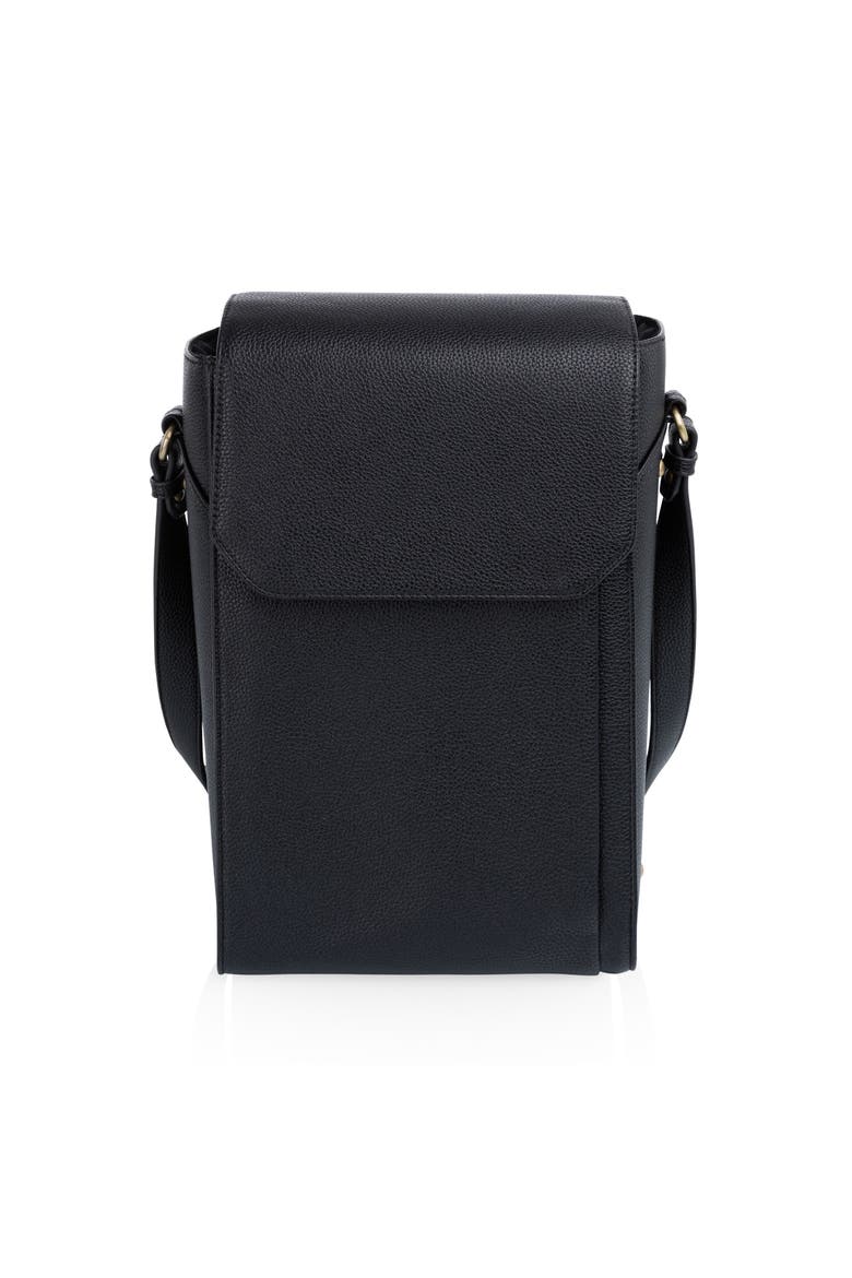 Barossa Two Bottle Leatherette Wine Tote, Alternate, color, Black