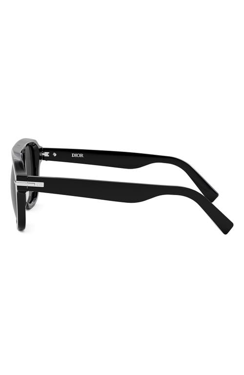 Dior Blacksuit S15i 52mm Rectangular Sunglasses In Black