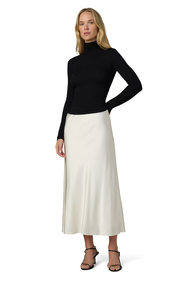 Joe's Jeans The Ines Satin Midi Skirt, Alternate, color, Ecru
