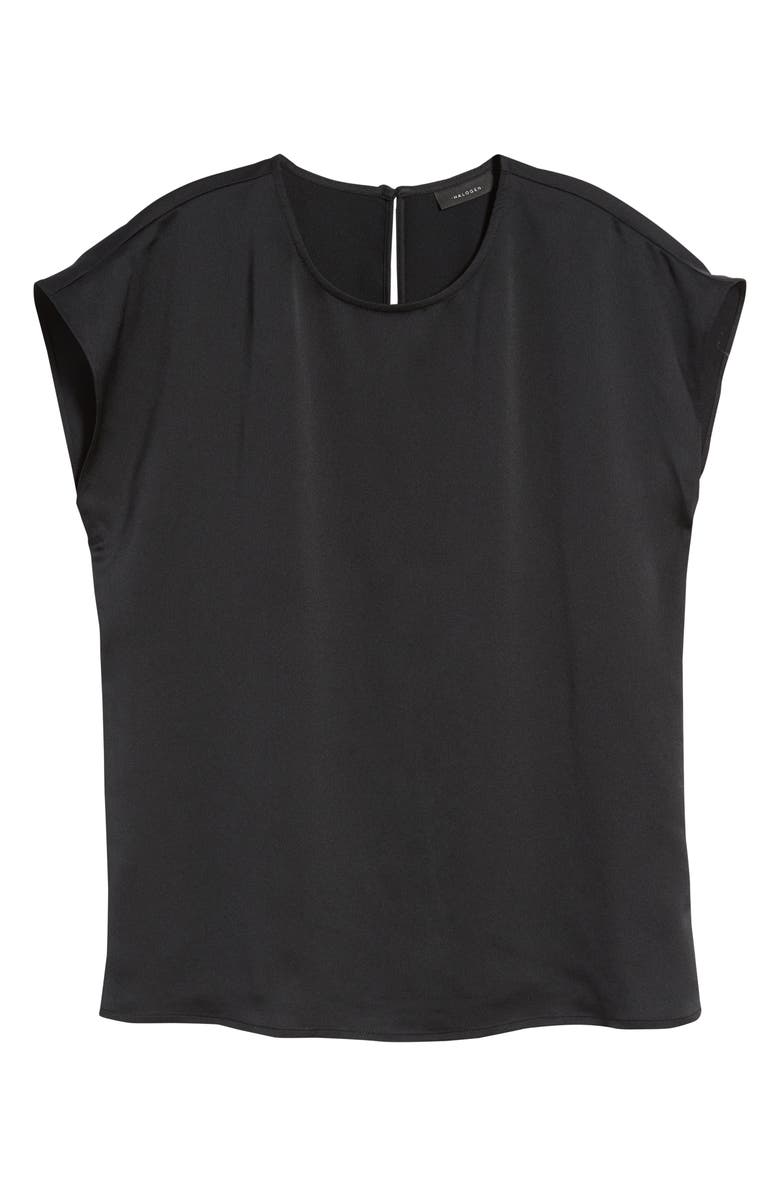 Halogen<sup>®</sup> Cap Sleeve Satin Blouse, Alternate, color,