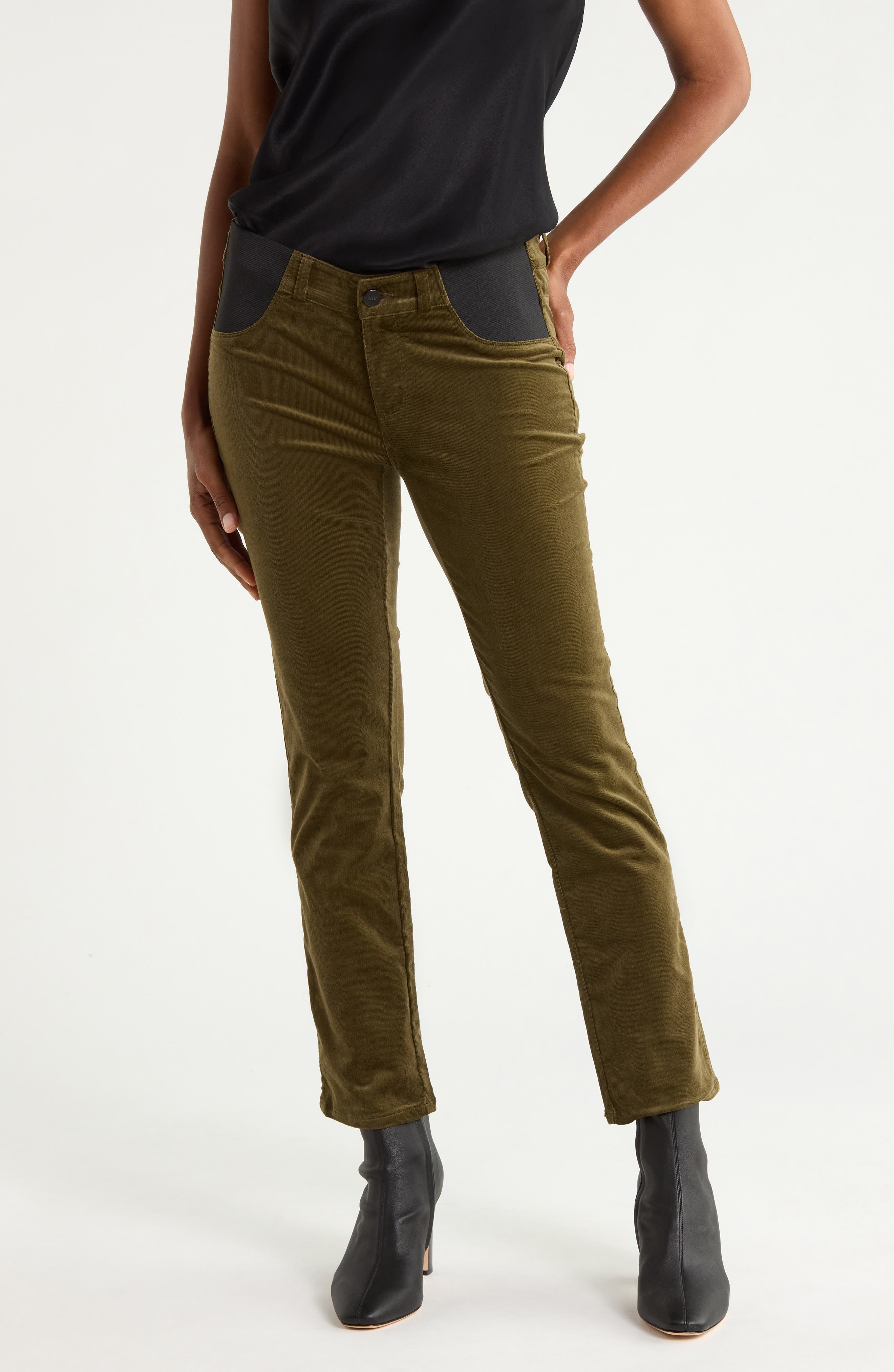 Maternity Cindy High Waist Straight Leg Corduroy Jeans