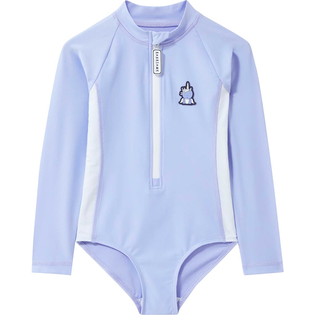 Roarsome Sparkle The Unicorn Rashguard Swimsuit In Blue