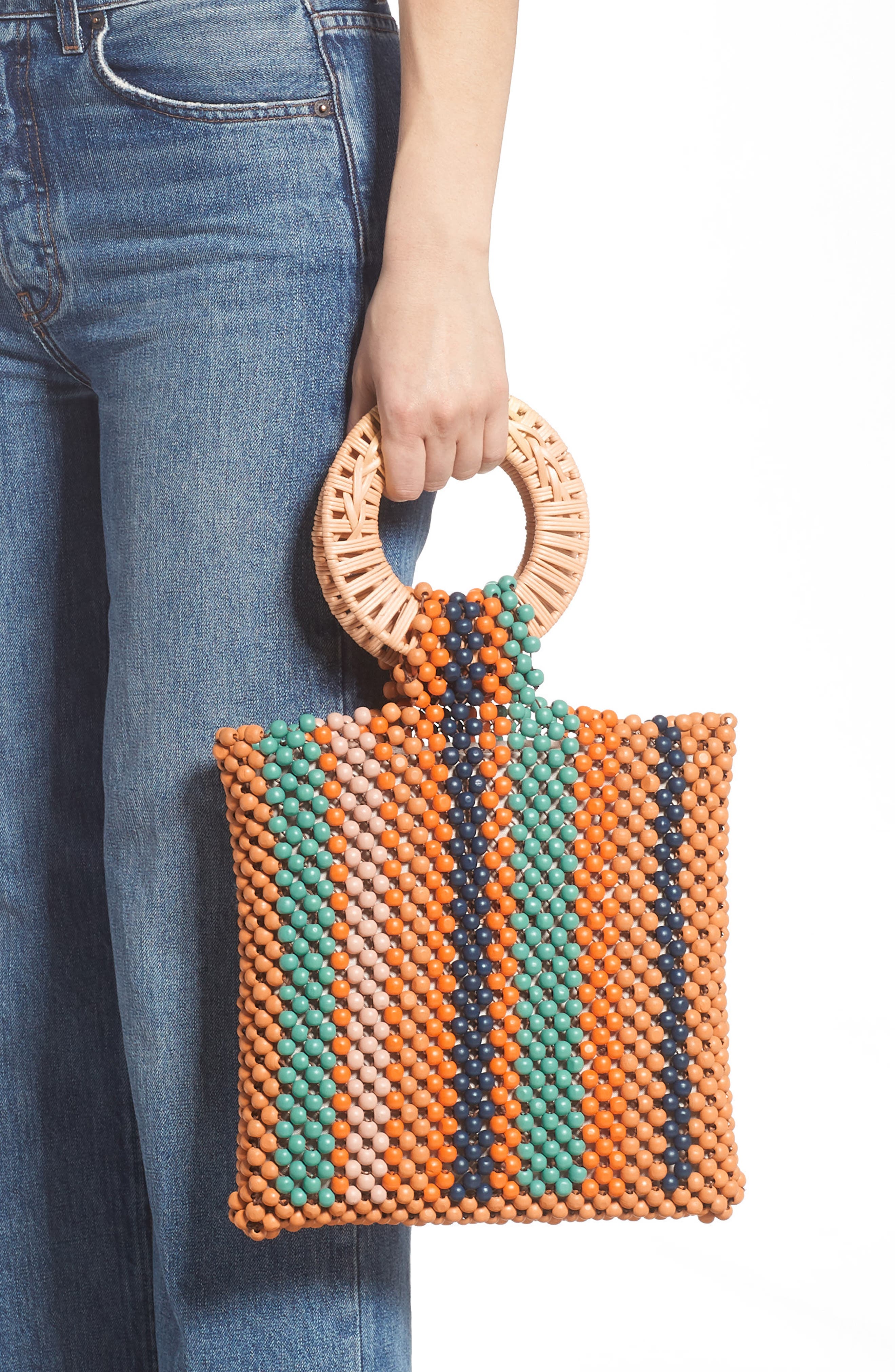 Arusi Beaded Tote, Alternate, color, MARIGOLD