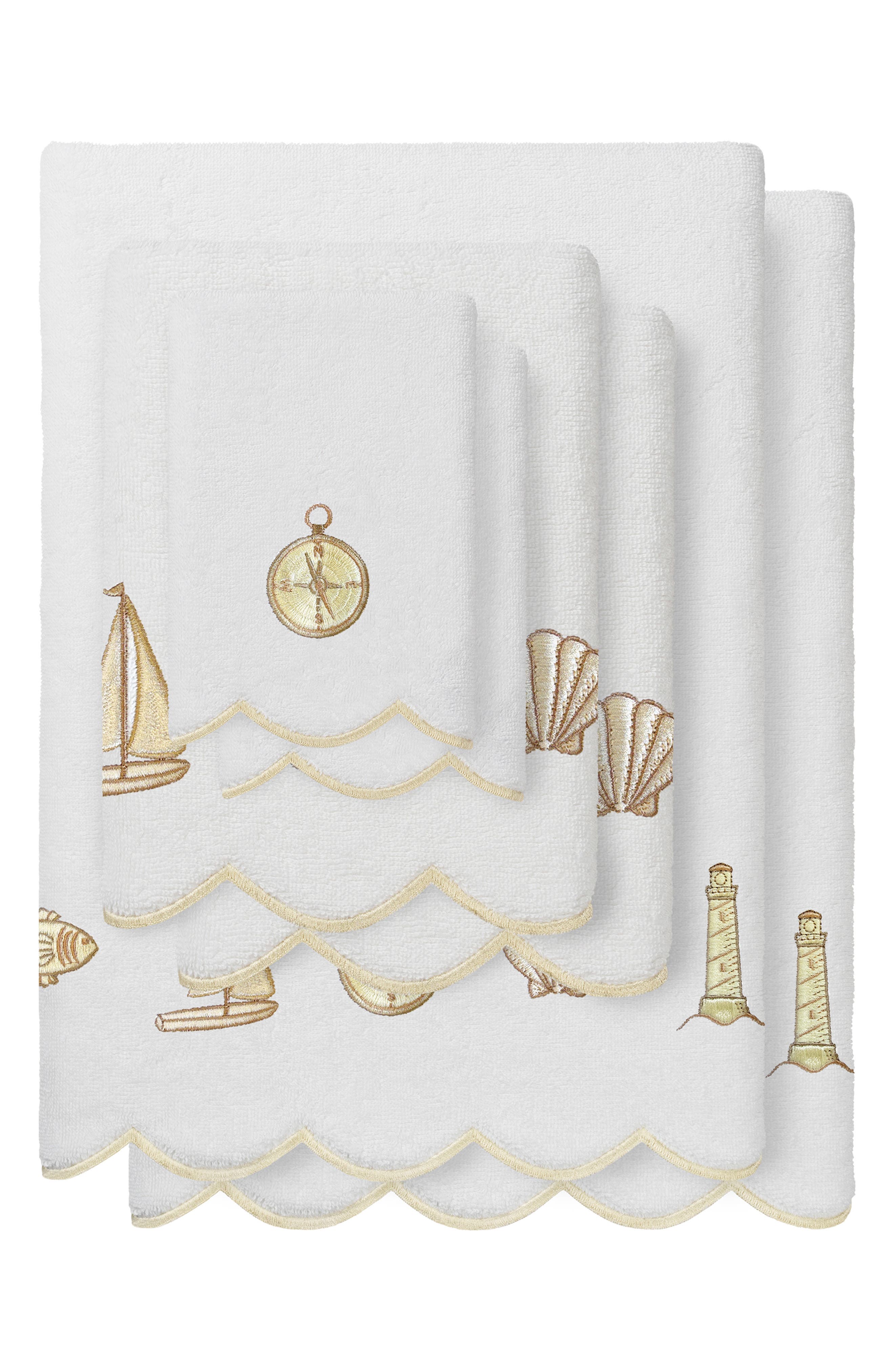 Sea Joy Scallop 6-Piece Embellished Towel Set