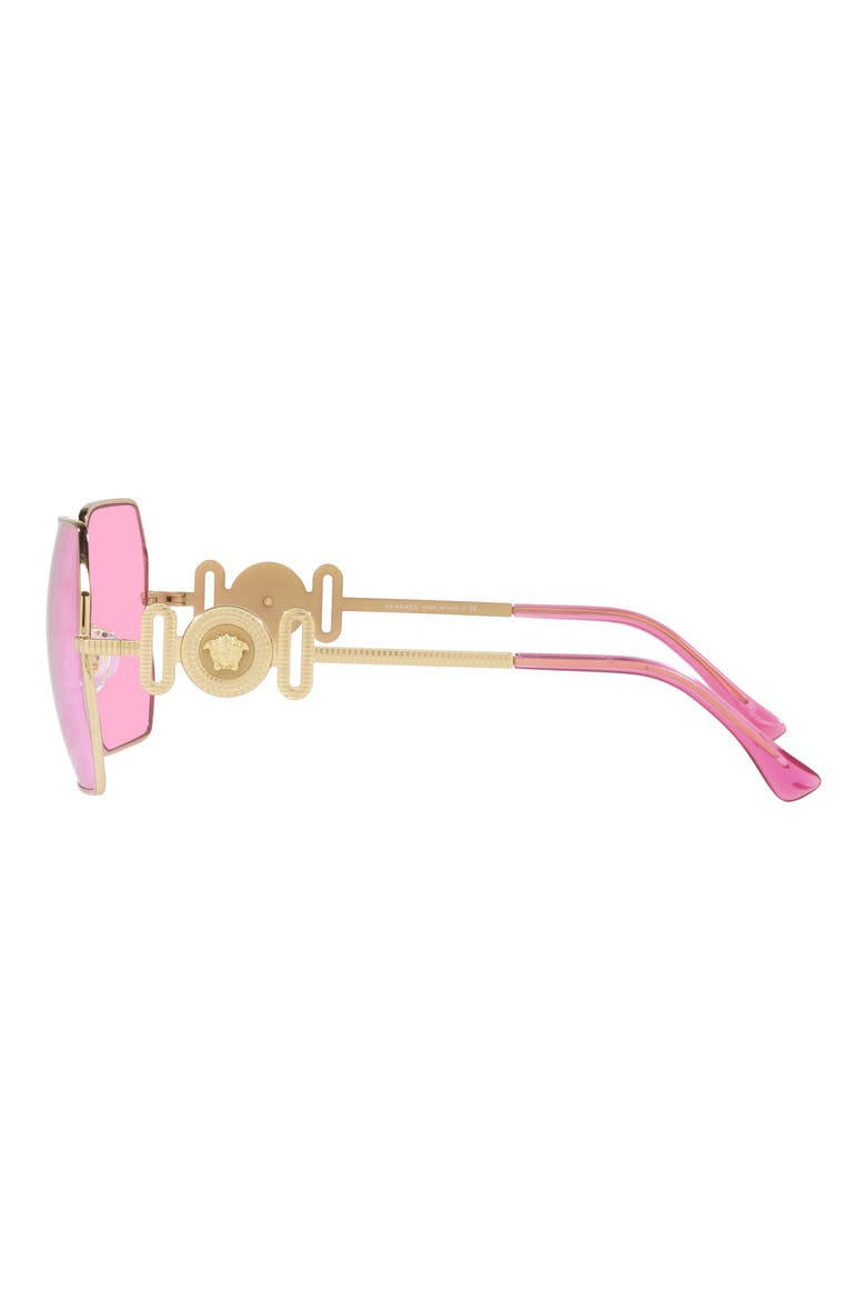 58mm Square Sunglasses, Alternate, color, GOLD / FUCHSIA