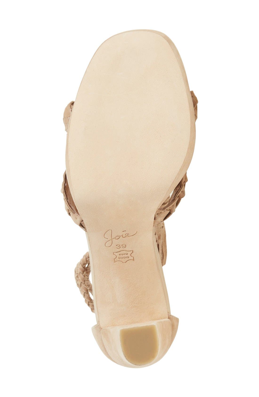 'Flo' Ankle Wrap Sandal, Alternate, color, BUFF