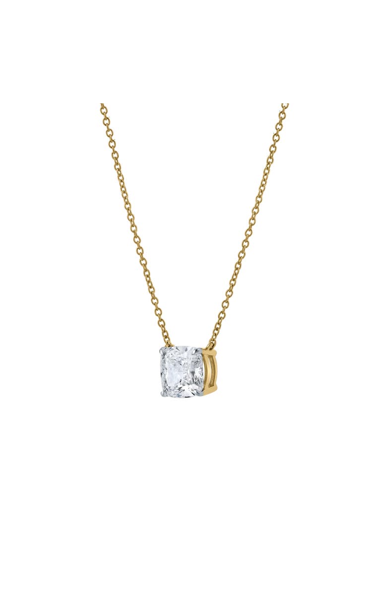 LuvMyJewelry Cushion Chic 14K Gold Lab Grown Diamond Necklace - 1.50 ct, Alternate, color, 14K Yellow Gold