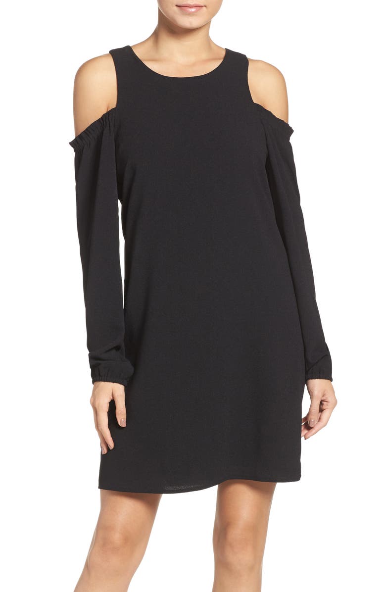Charles Henry Cold Shoulder Shift Dress, Main, color, 