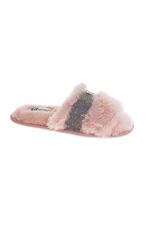 Badgley Ladies Womens Plush Slide Slippers