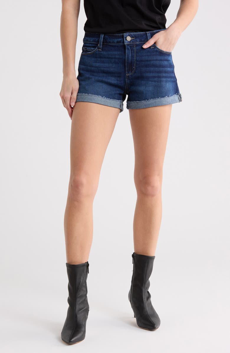 PAIGE Jimmy Jimmy Cuffed Denim Shorts, Main, color, Meredith