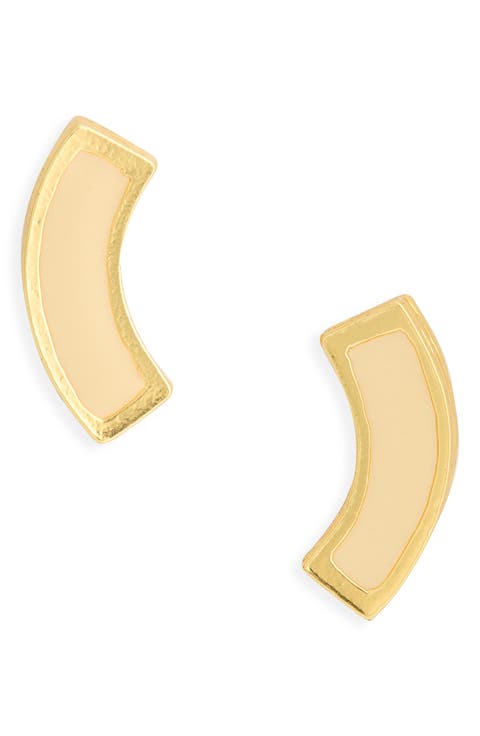Enamel Stud Earrings