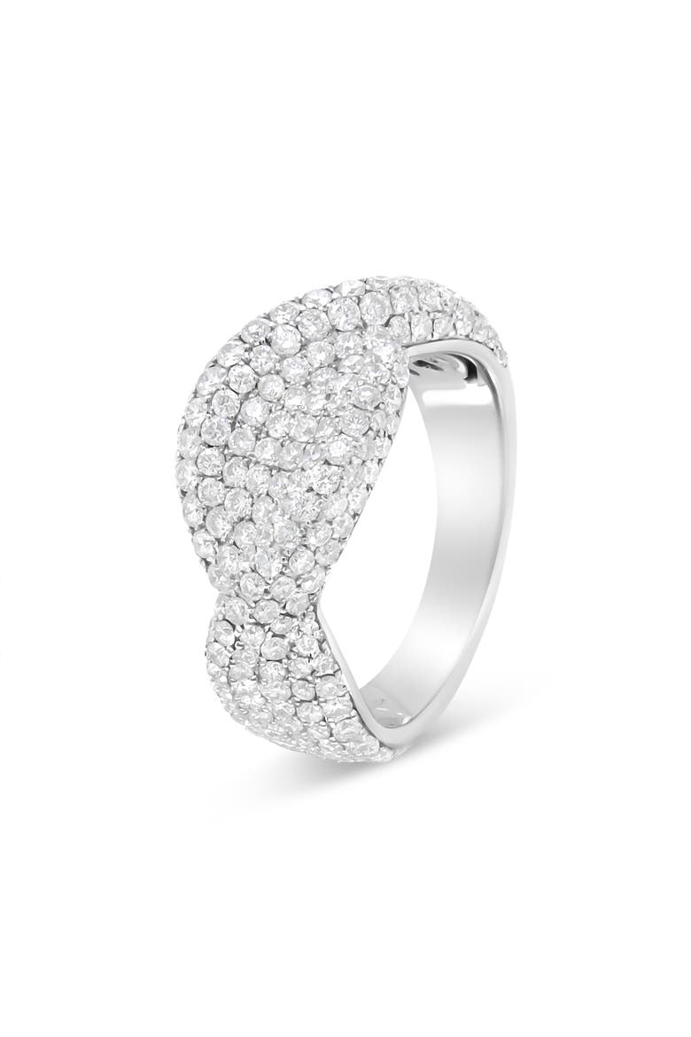 18K White Gold Cluster 2 1/4 Cttw Diamond Fashion Ring, Alternate, color, White