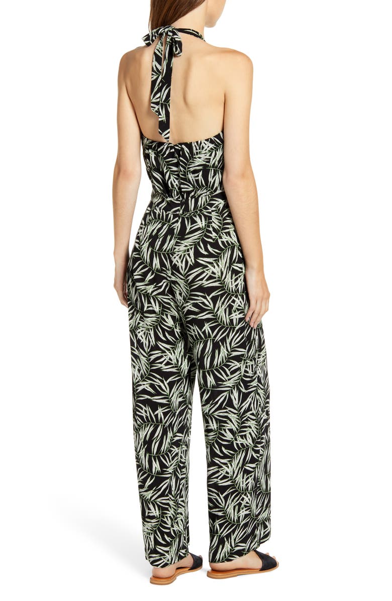 1.STATE Desert Palms Belted Halter Jumpsuit, Alternate, color,