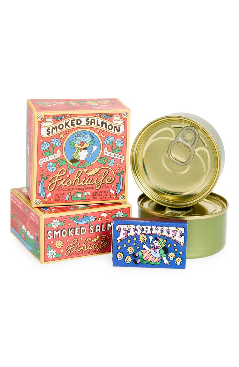 Fishwife Tinned Seafood Co. Smoked Atlantic Salmon, Main, color, Multi