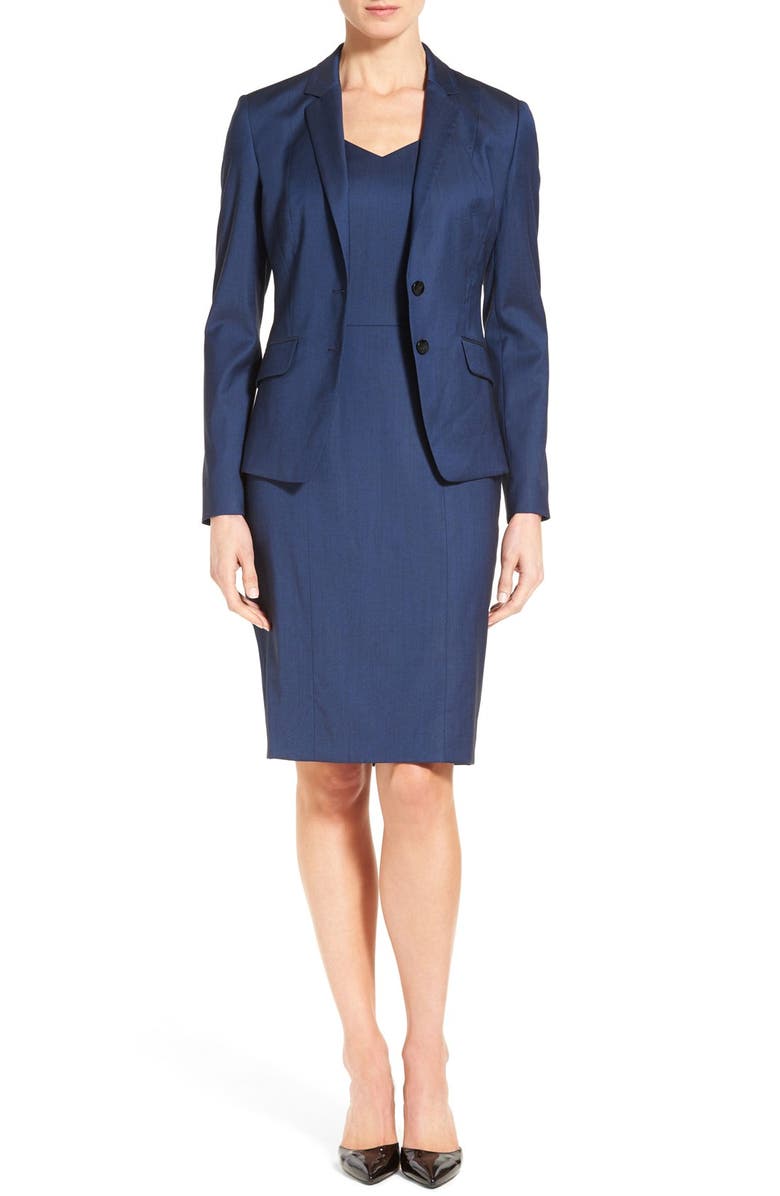 BOSS 'Julara' Stretch Wool Blend Suit Jacket, Alternate, color, 