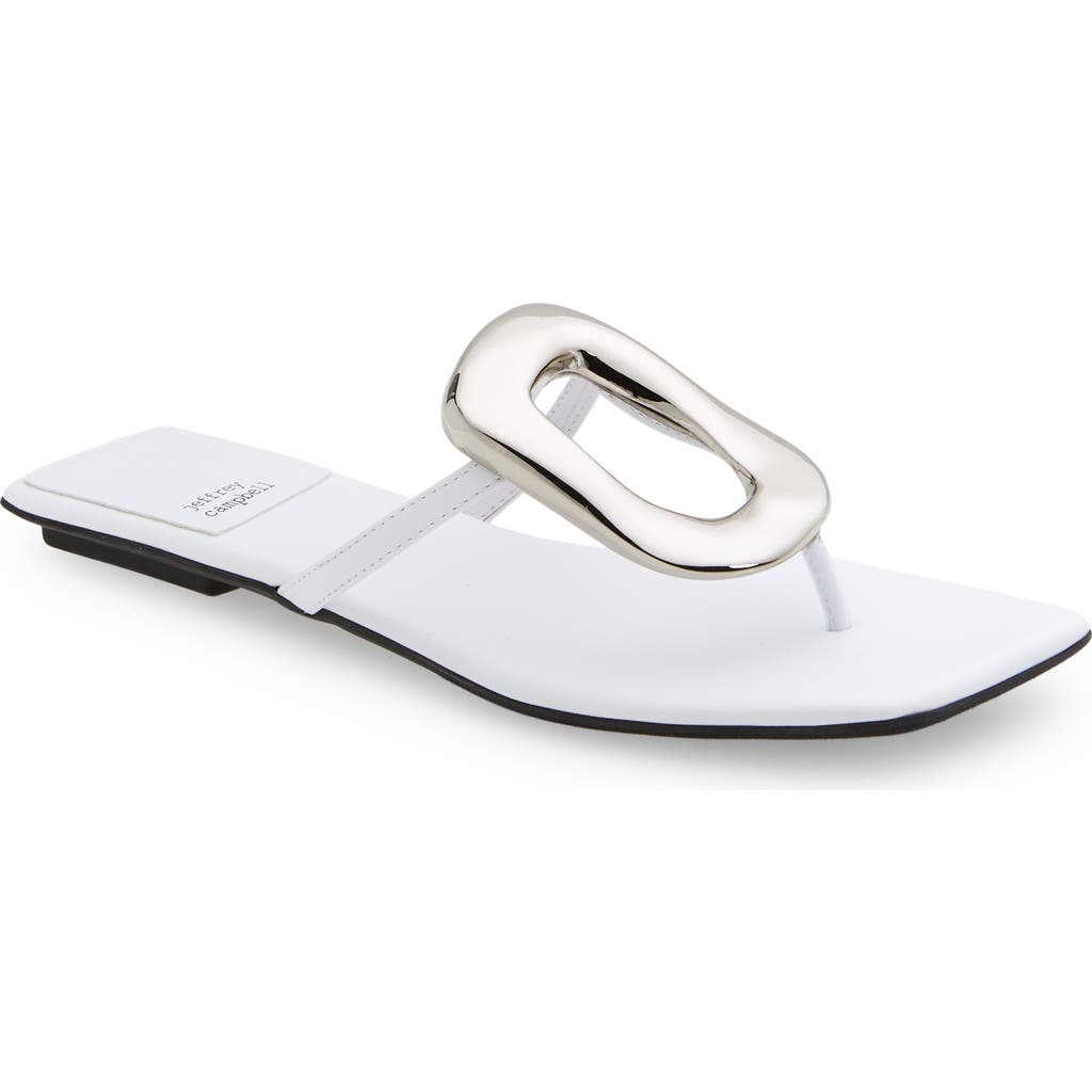 Jeffrey Campbell Linques Flip Flop In White