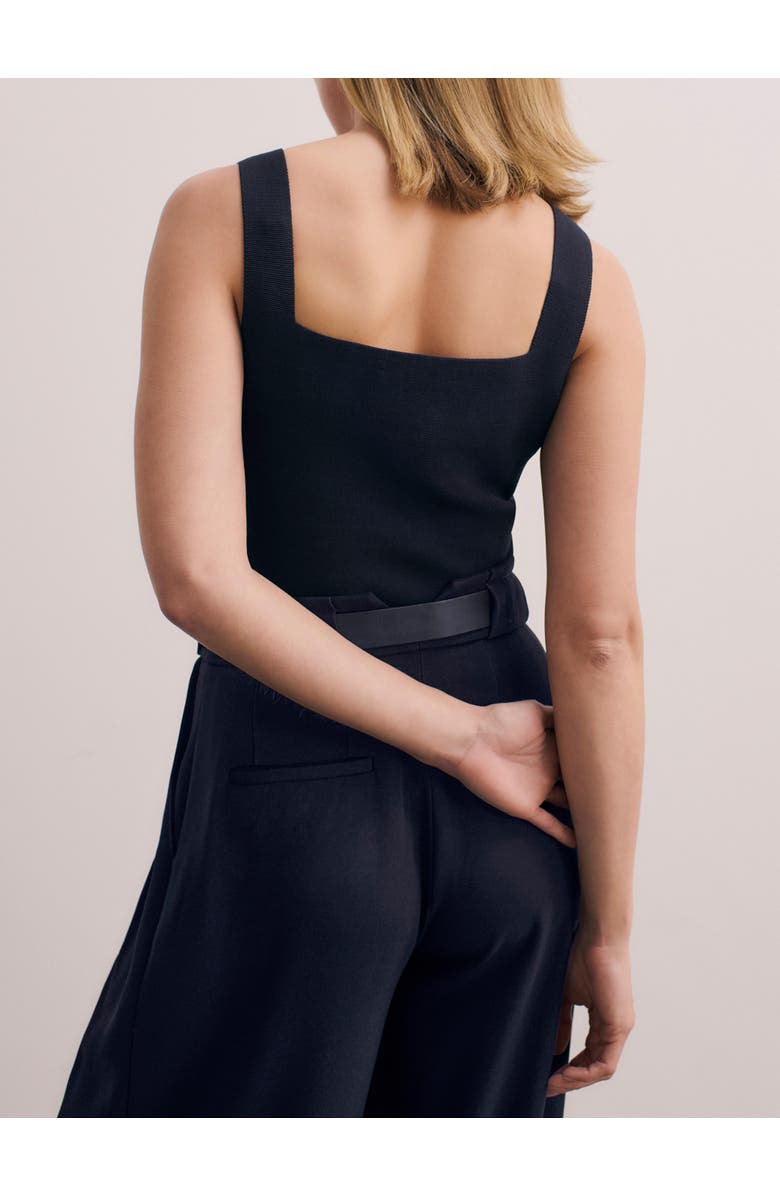 The Fold Keighley Sculpt Knit Top, Alternate, color, Navy