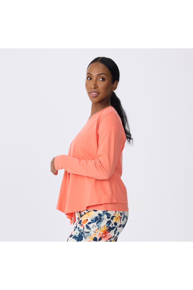 Breezy Cardigan, Alternate, color, Coral