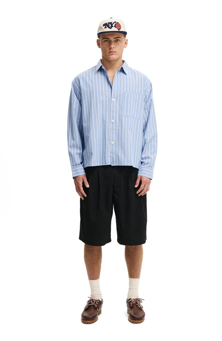 Cotton On Men's Super Baggy Pleated Short, Alternate, color, Black