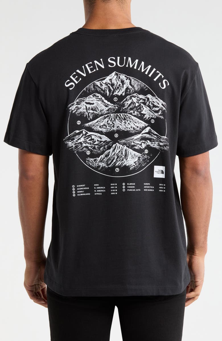 The North Face Places We Love - Seven Summits Cotton Graphic T-Shirt, Alternate, color, Tnf Black