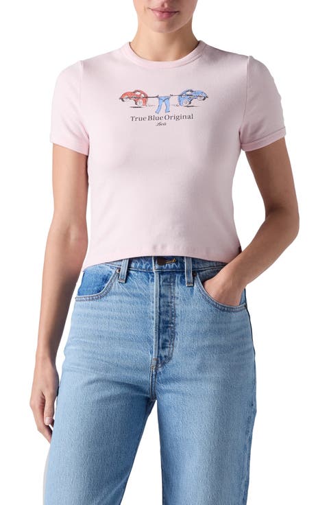 Hayes True Blue Original Crop T-Shirt