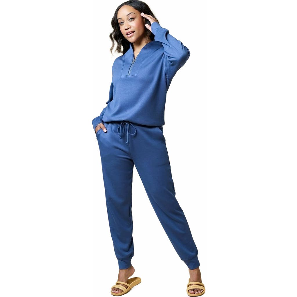 Softies Athleisure DreamTech 1/4 Zip Jogger Set in Indigo  product