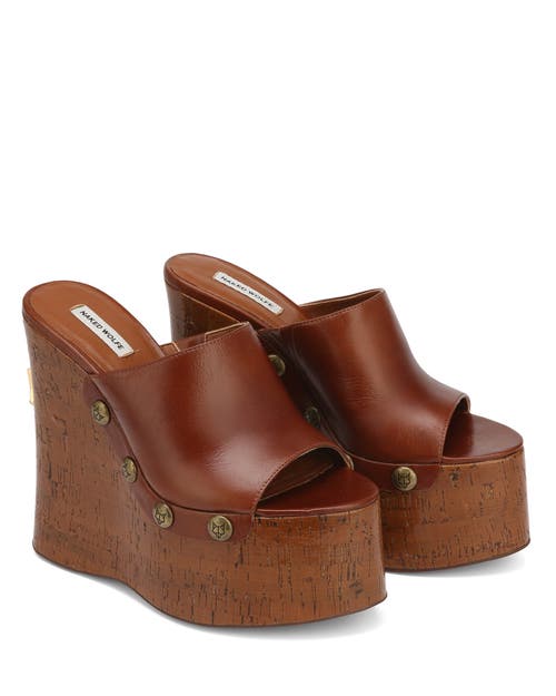Naked Wolfe Tulip Platform Wedge Slide Sandal In Multi