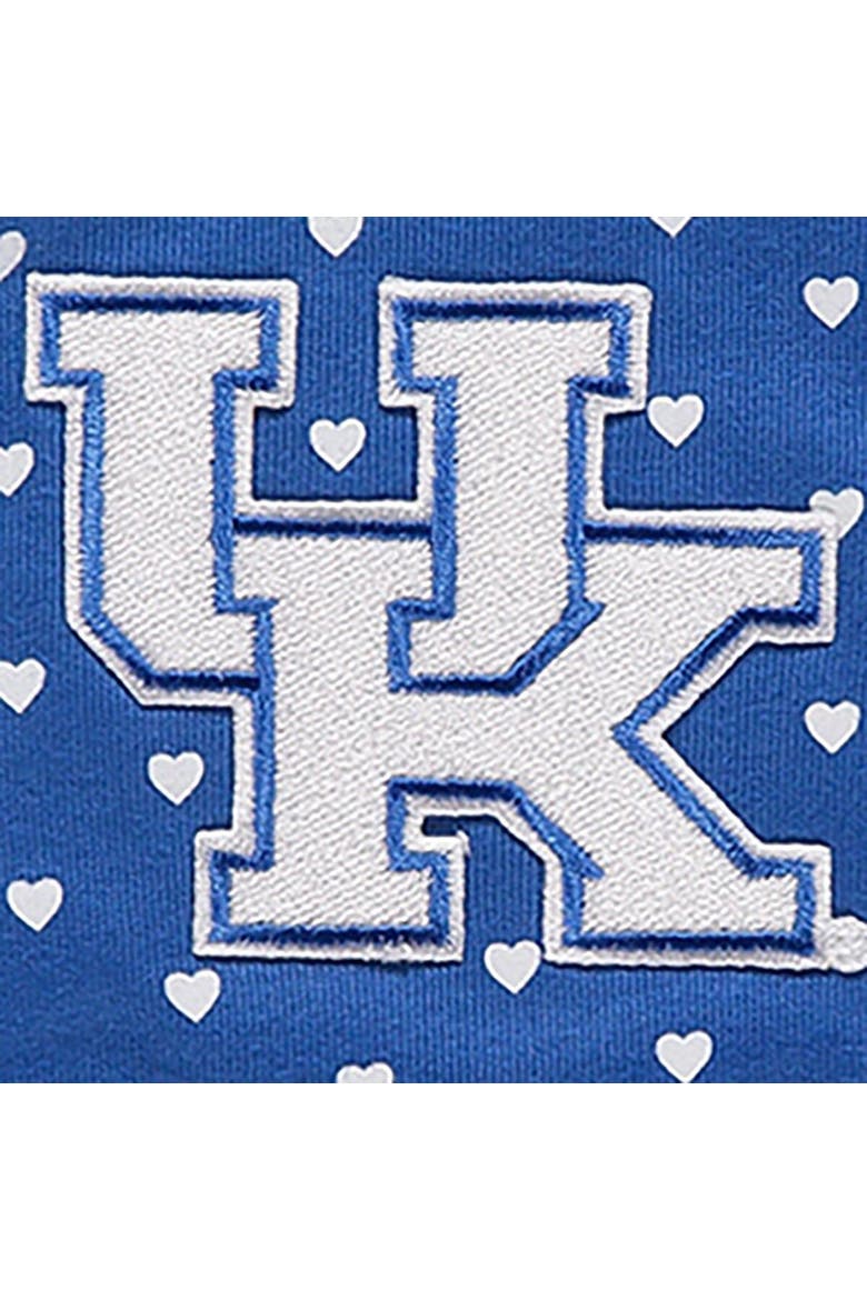 Girls Newborn & Infant Royal Kentucky Wildcats Hearts Bodysuit and Headband Set, Alternate, color, Royal